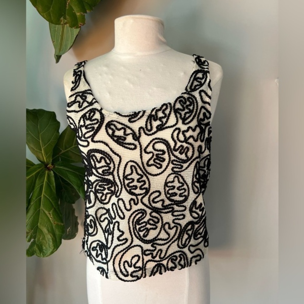 Zara TRF Sheer Braided Detail Tank Size M